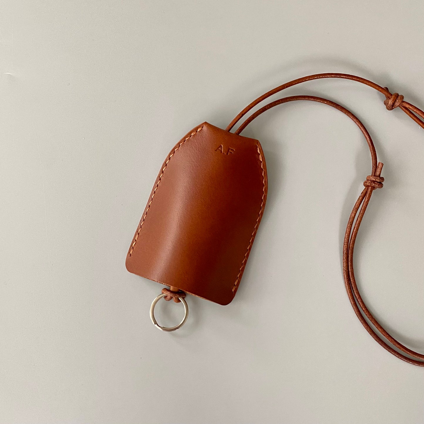 Leather Key Pouch with Lanyard | Close Me | many colors