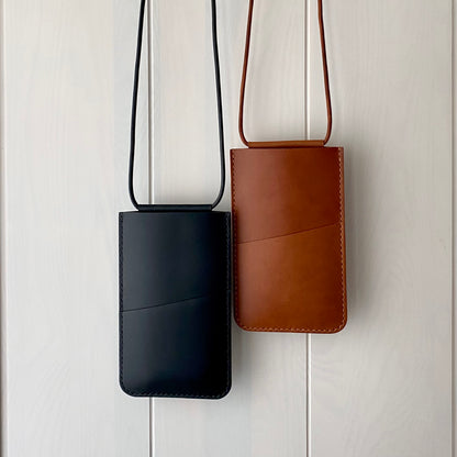 Leather Smartphone Bag | Call Me | Black