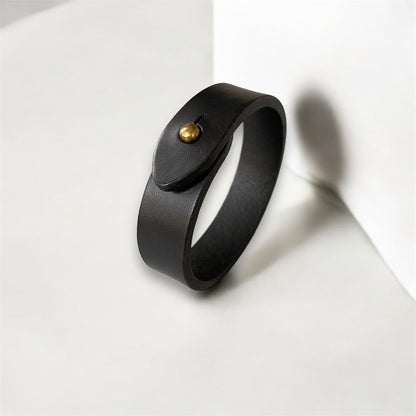 Elegant Leather Bracelet Unisex | Elegant Me | Black