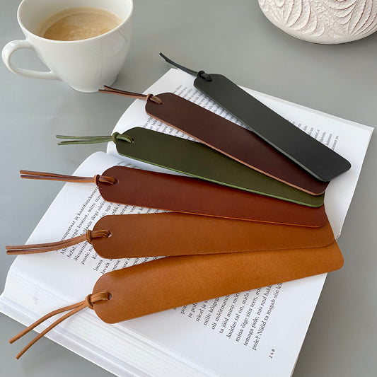 Personalized Leather Bookmark |  Read Me | many colors