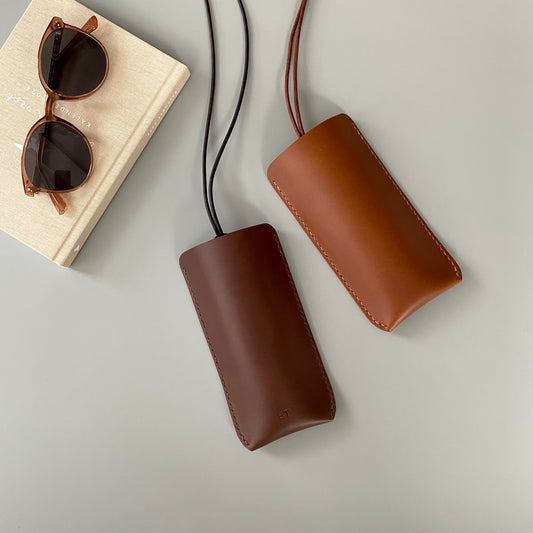 Solid Leather Glasses Case | See Me | many colors