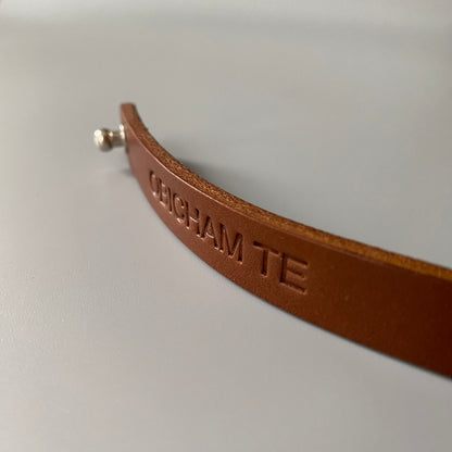 Elegant Leather Bracelet Men | Brace Me | Cognac brown