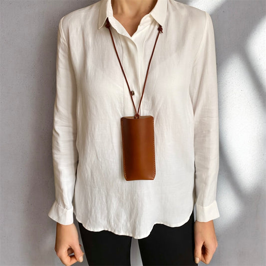 Solid Leather Glasses Case | See Me | many colors