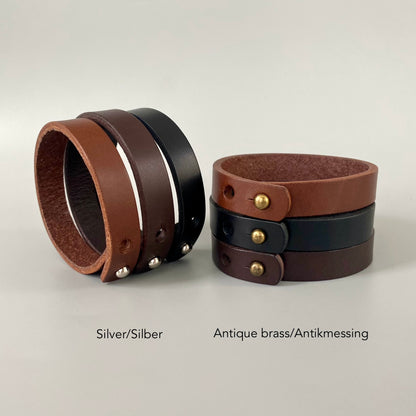 Elegant Leather Bracelet Men | Brace Me | Cognac brown