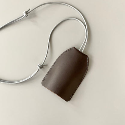 Leather Key Pouch with Lanyard | Close Me | many colors