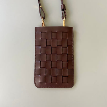 Woven Leather Smartphone Bag | Chic Me | Black