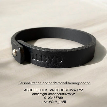 Elegant Leather Bracelet Men | Brace Me | Black