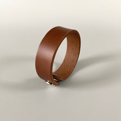 Bracelet en cuir robuste pour homme | Rustic Me | Marron cognac