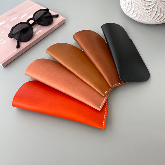 Slim Leather Eyewear Case | See Me Too | many colors