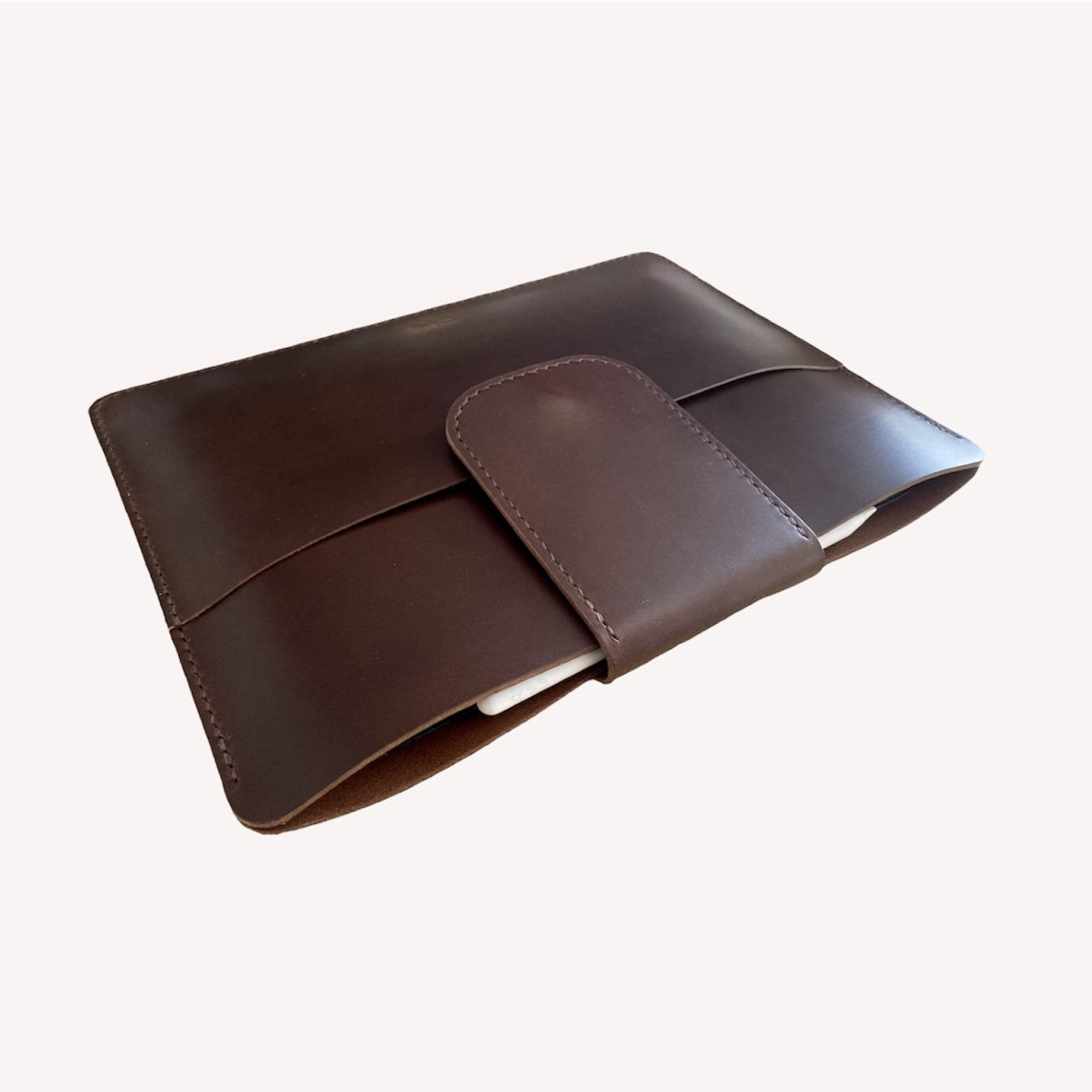 Tablet and Laptop Leather Case Dark Brown