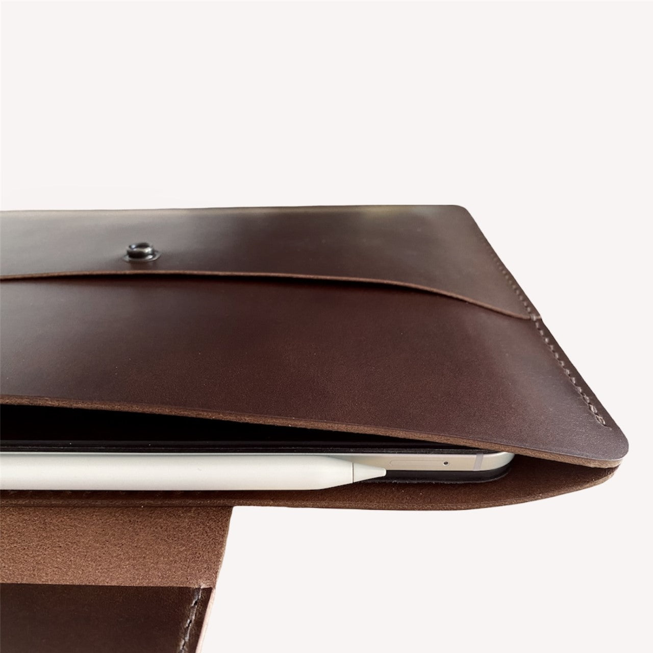 Tablet and Laptop Leather Case Dark Brown